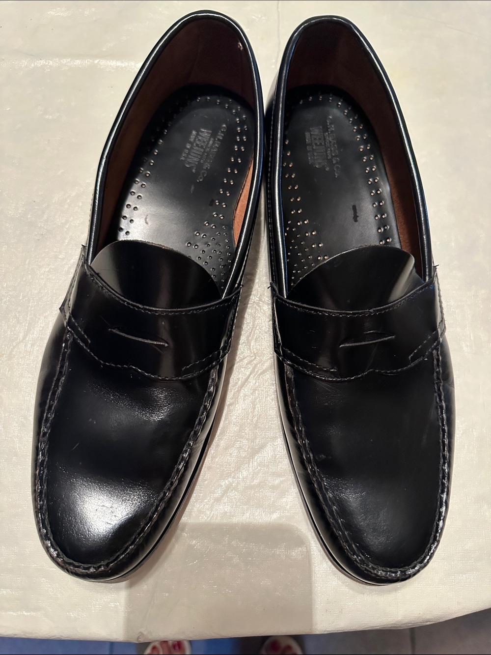 G.H. Bass & Co. Black Leather Penny Loafers